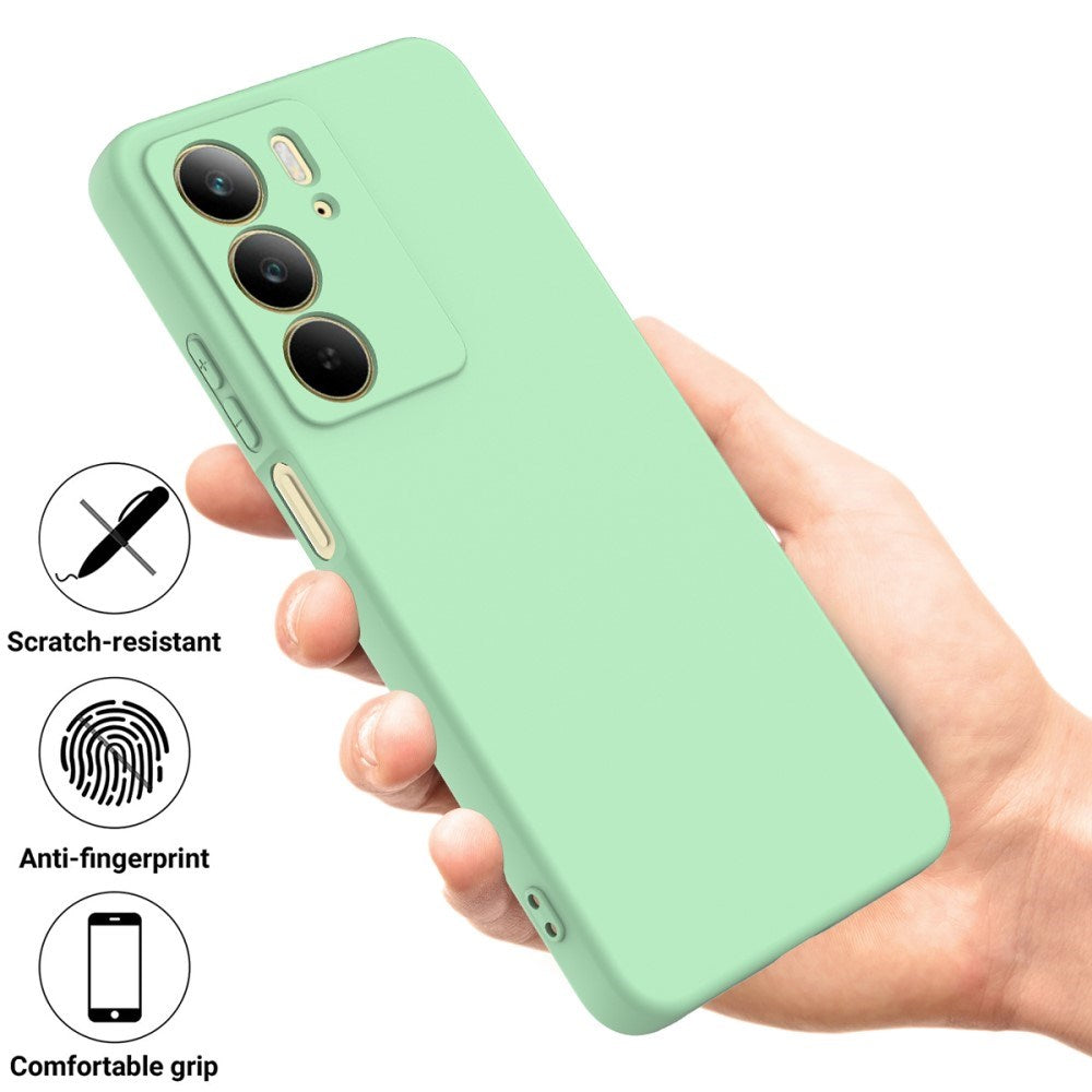 EIDERWOOD Realme C75 Liquid Silicone Case w. Strap - Green