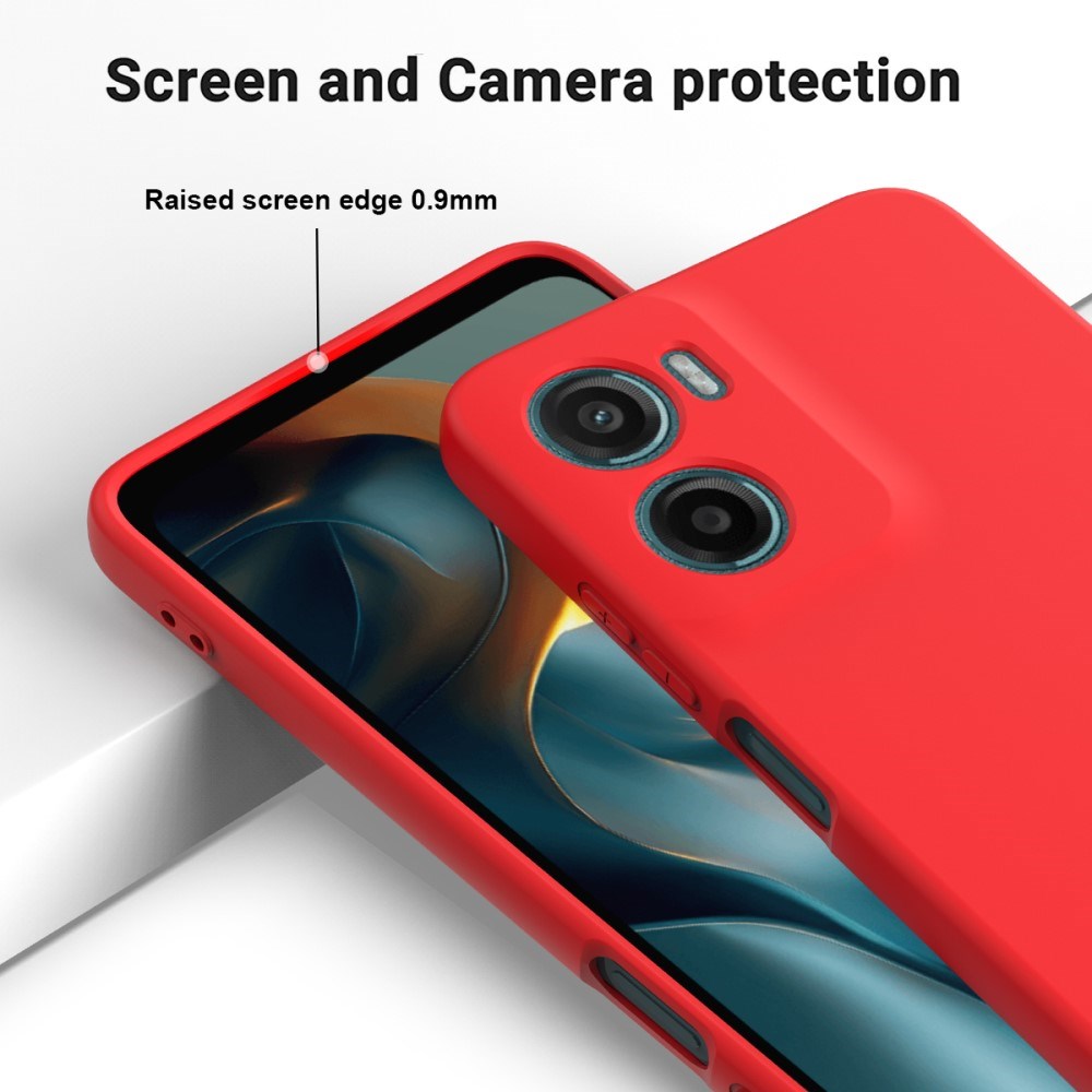 EIDERWOOD Motorola Moto G05 / E15 Liquid Silicone Case w. Strap - Red