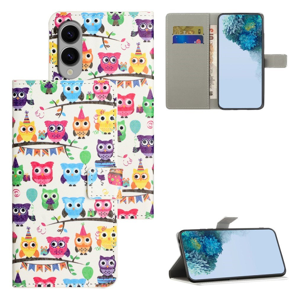 EIDERWOOD Samsung Galaxy S25 Edge Faux Leather Case with Wallet & Stand Function - Owls