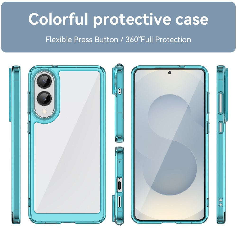 EIDERWOOD Samsung Galaxy S25 Edge Hybrid Plastic Case - Transparent / Turquoise