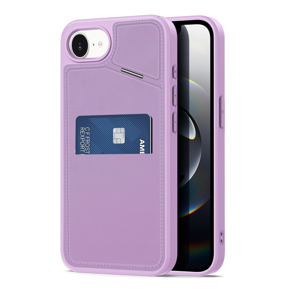 iPhone 17e / 16e DUX DUCIS Case with Card Holder & RFID Blocking - MagSafe Compatible - Purple