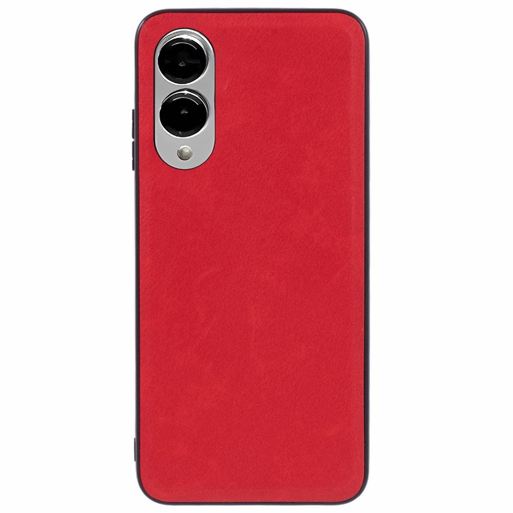 EIDERWOOD Samsung Galaxy S25 Edge Faux Leather Coated Plastic Case - Red
