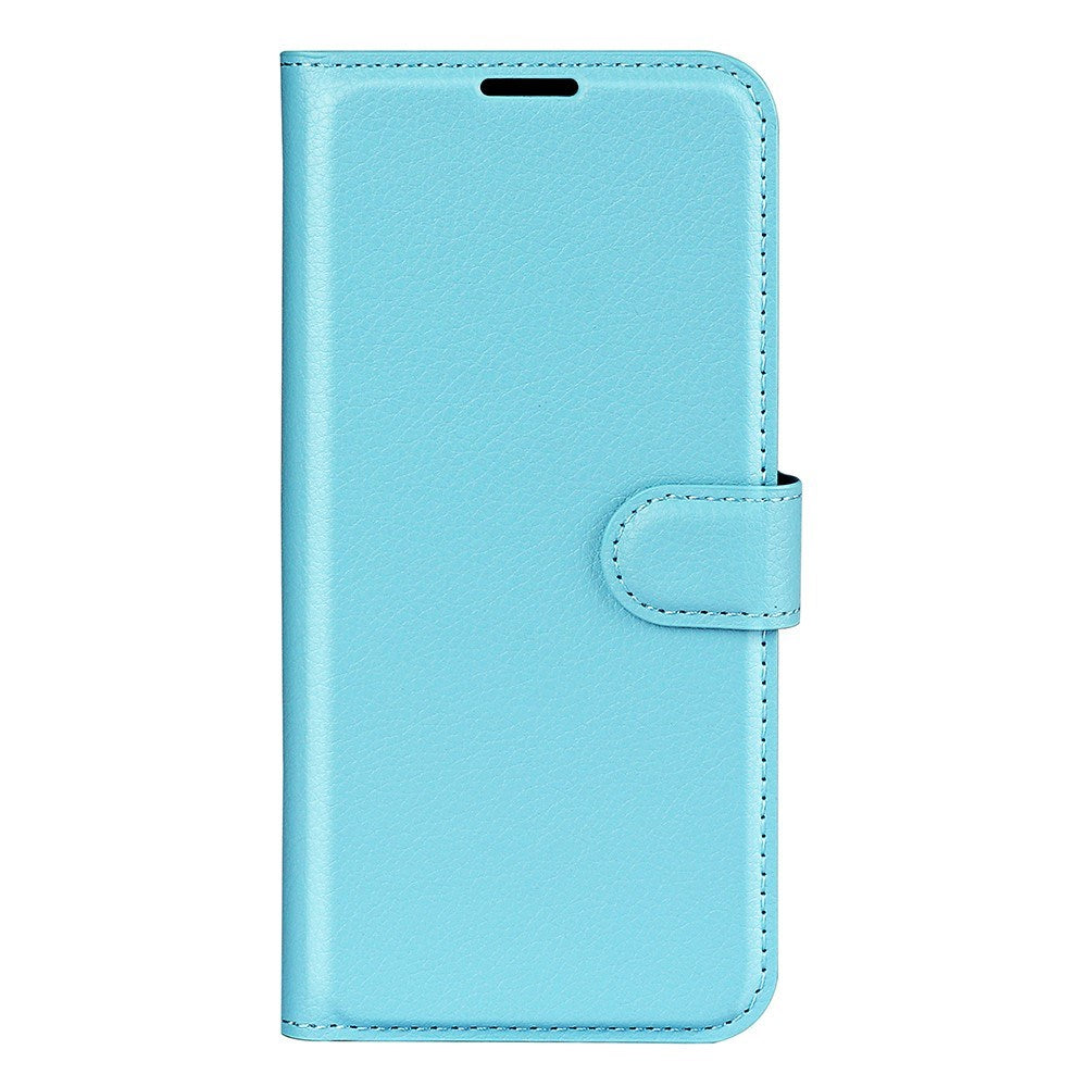 EIDERWOOD Samsung Galaxy S25 Edge Litchi Faux Leather Flip Case with Wallet - Blue