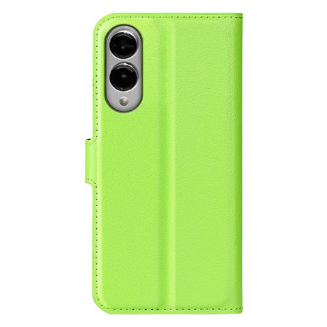 EIDERWOOD Samsung Galaxy S25 Edge Litchi Faux Leather Flip Case with Wallet - Green