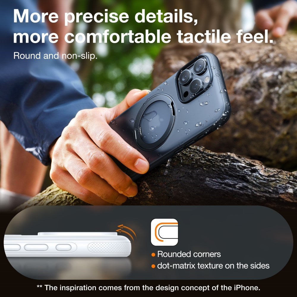 TORRAS iPhone 16e Hybrid Plastic Case with Kickstand - MagSafe Compatible - White