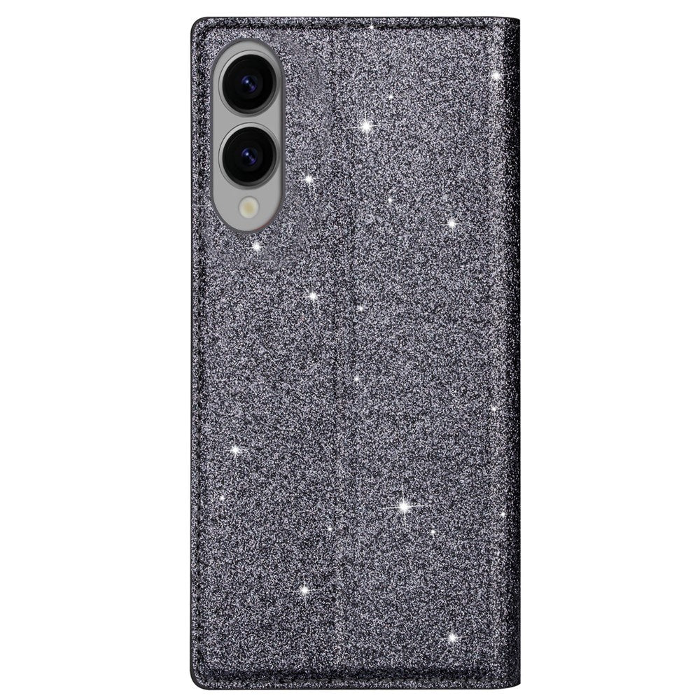 EIDERWOOD Samsung Galaxy S25 Edge Faux Leather Flip Case with Wallet - Glitter - Grey