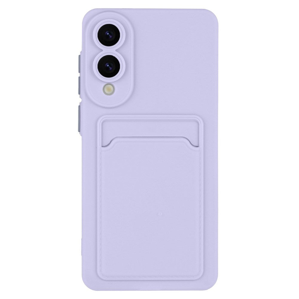 EIDERWOOD Samsung Galaxy S25 Edge Flexible Plastic Case with Cardholder - Purple