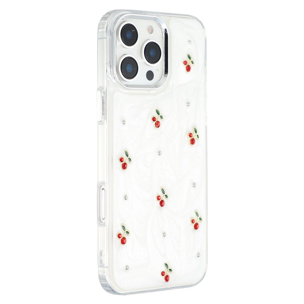 iPhone 16 Pro Max EIDERWOOD Hybrid Case with 3D Cherry - Silver