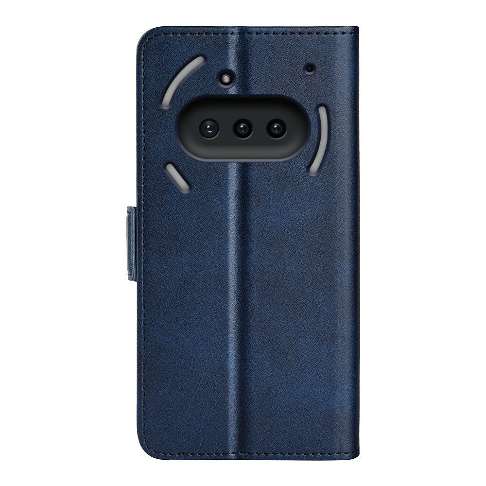 EIDERWOOD Nothing Phone (3a) Faux Leather Flip Case with Wallet & Stand Function - Blue
