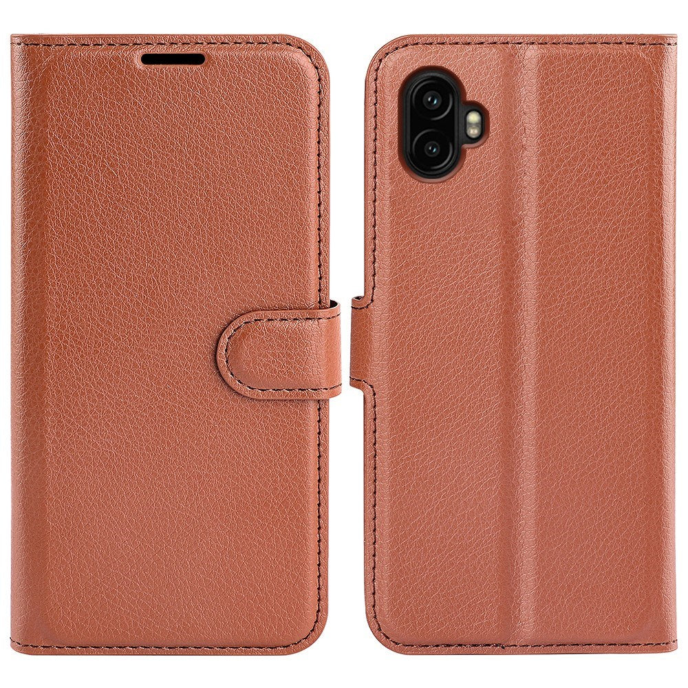 EIDERWOOD Samsung Galaxy Xcover 7 Pro Faux Leather Flip Case with Cardholder & Stand Function - Brown