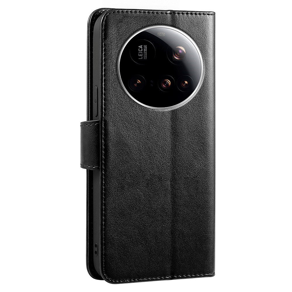 EIDERWOOD Xiaomi 15 Ultra Imitated Leather Flip Case - Black