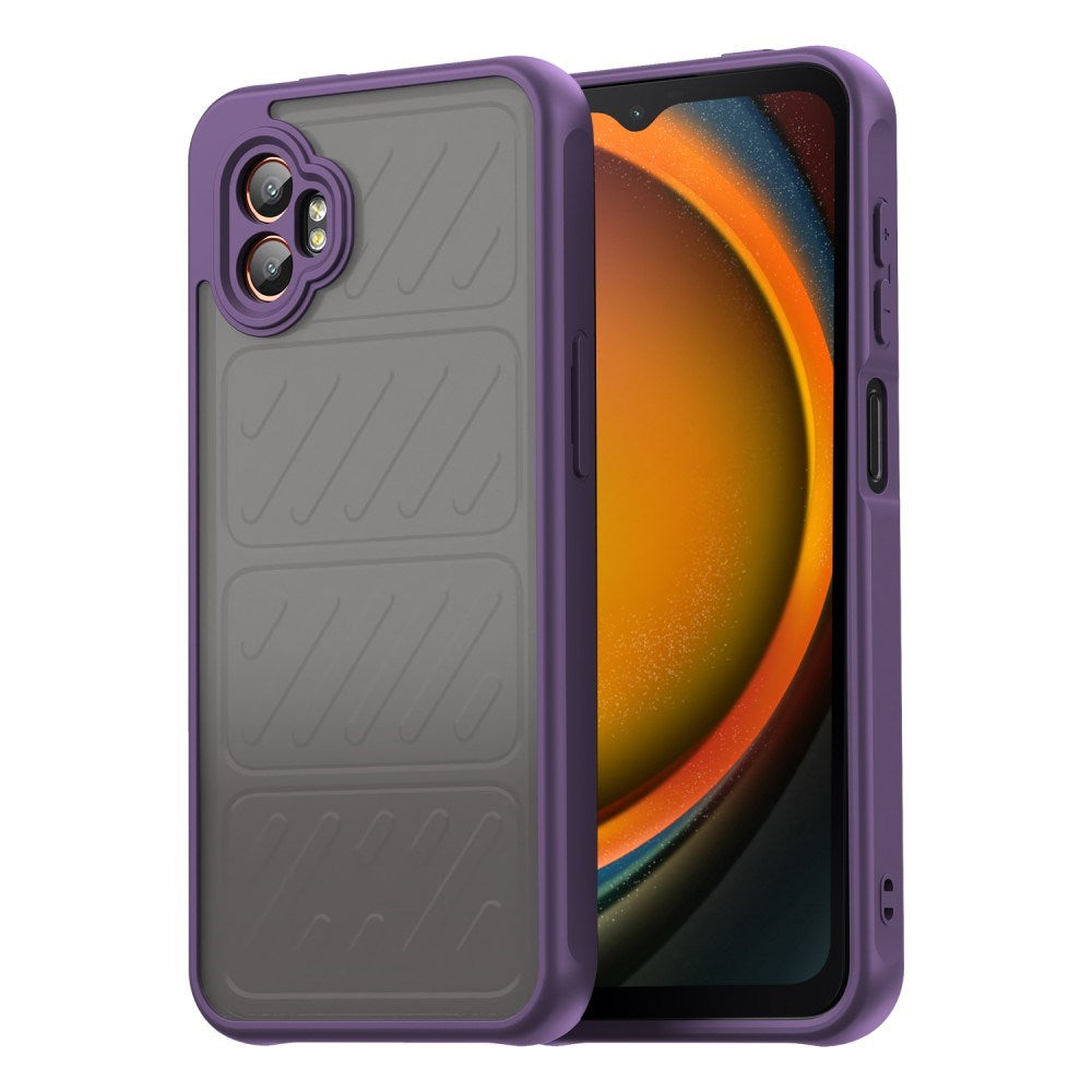 EIDERWOOD Samsung Galaxy Xcover 7 Pro Hybrid Plastic Case with Matte Back - Transparent / Purple
