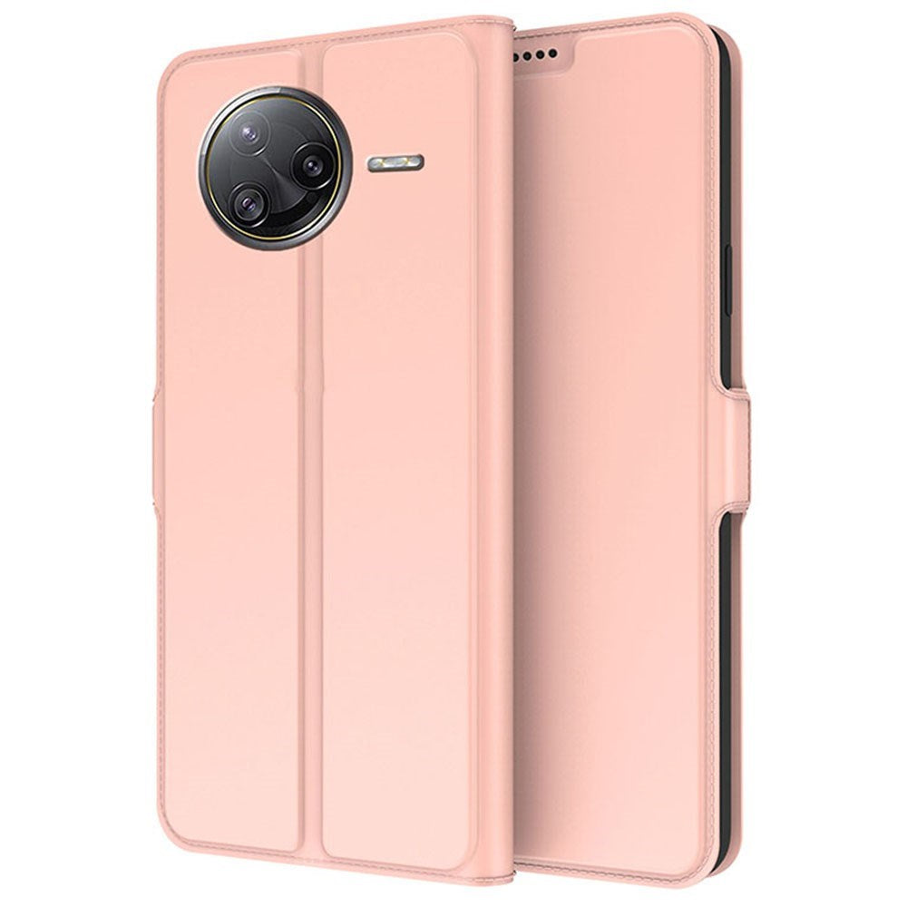 Xiaomi Poco F7 Ultra EIDERWOOD Faux Leather Flip Case with Card Holder & Stand Function – Rose Gold