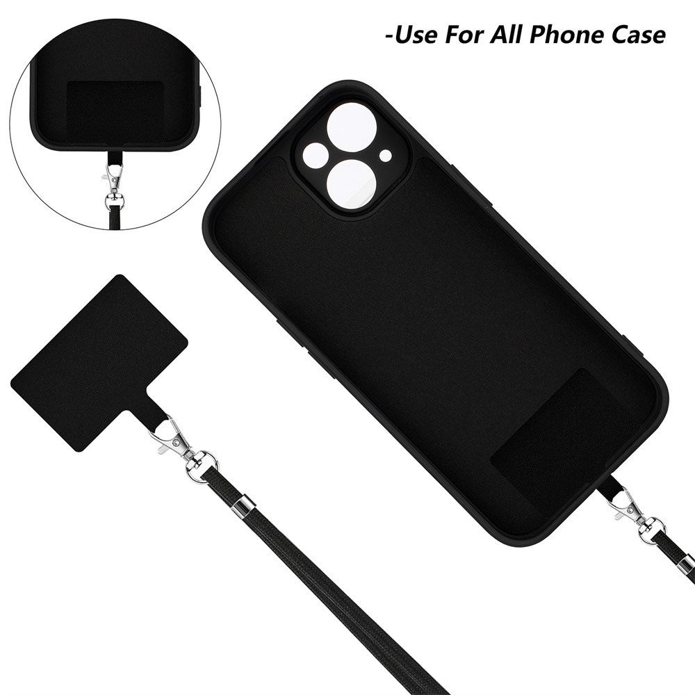 iPhone 16e Set with Flexible Plastic Case - Screen Protector - Lanyard - Blue