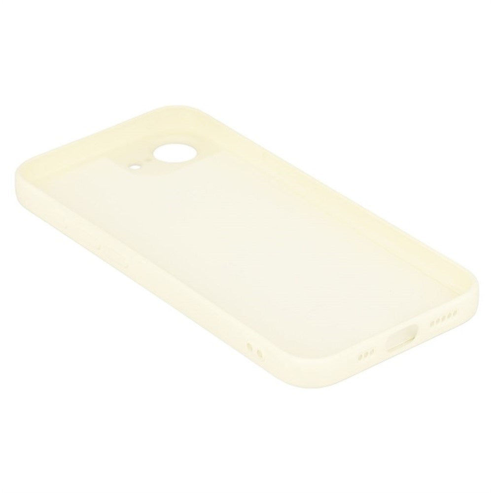 iPhone 16e Set with Flexible Plastic Case - Screen Protector - Lanyard - White
