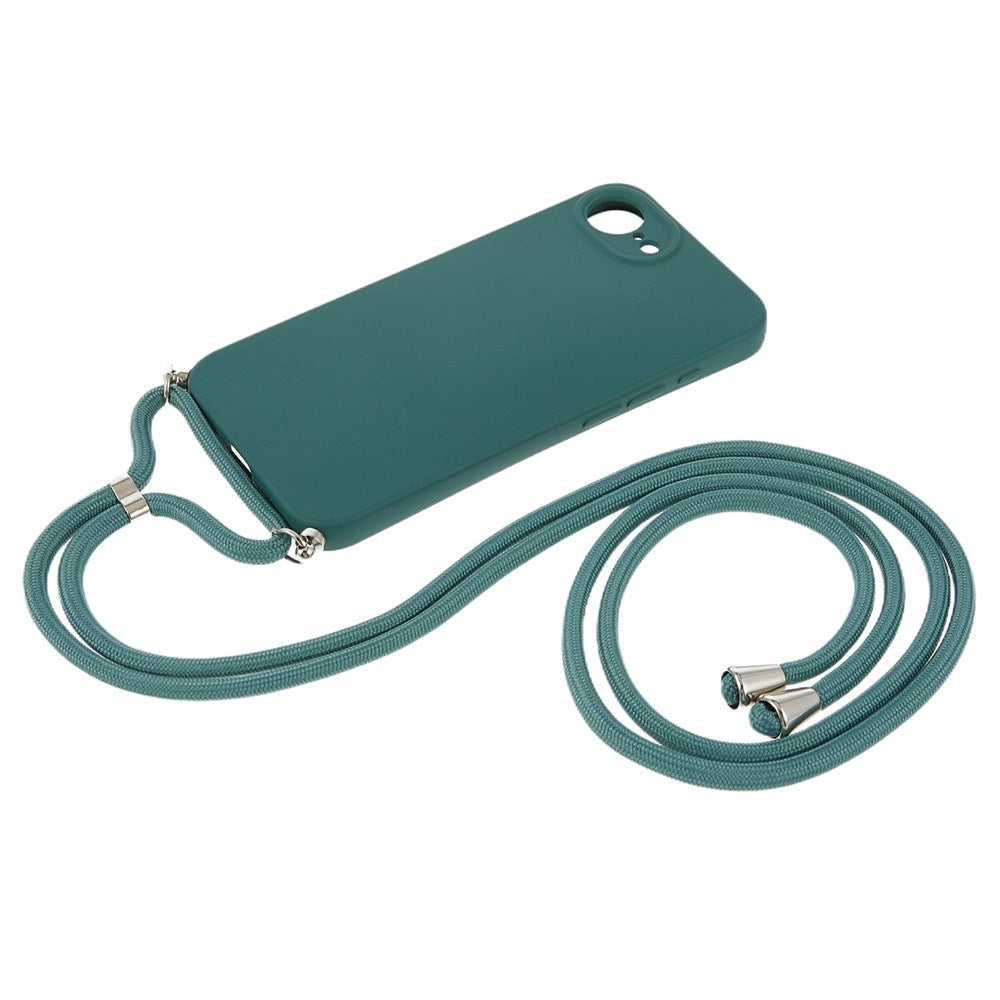 iPhone 17e / 16e EIDERWOOD Lined Flexible Plastic Case w. Strap - Dark Green