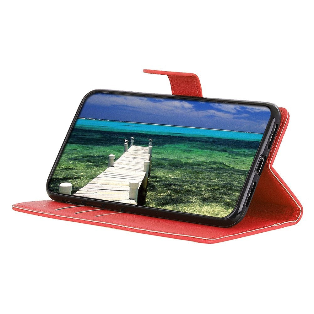 EIDERWOOD Motorola Edge 60 / Edge 60 Fusion Litchi Faux Leather Flip Case with Wallet & Stand Function - Red
