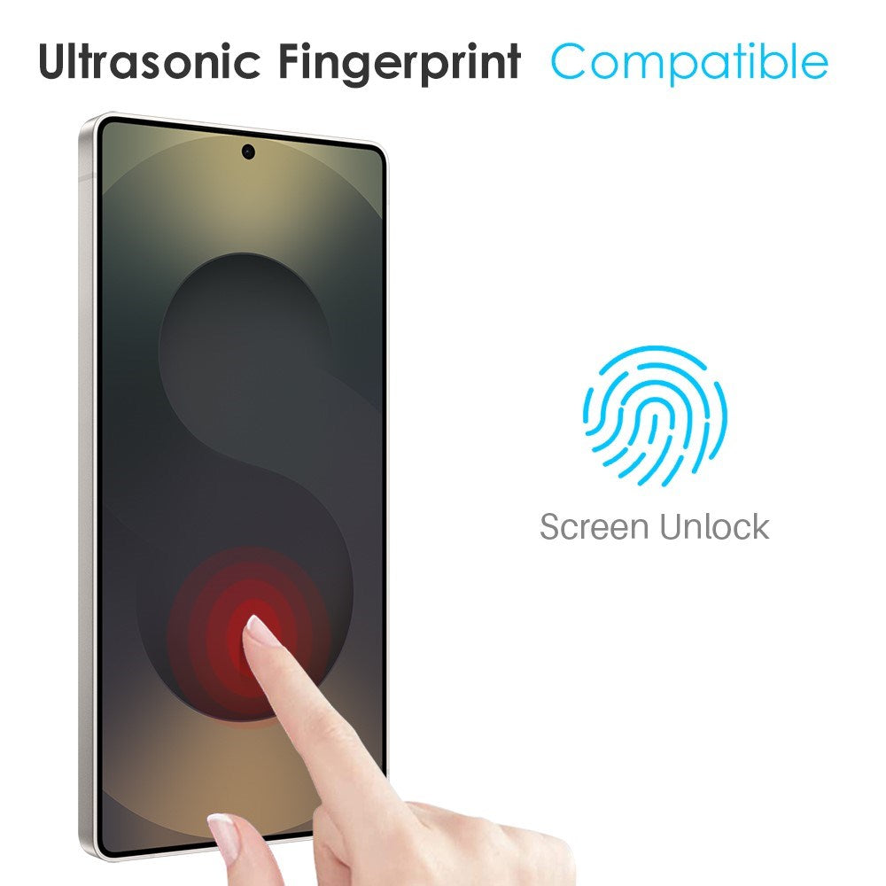 NORTHJO Samsung Galaxy S25 Ultra 2-in-1 Protection Set with Shock-Absorbing Flexible Plastic Case & Tempered Screen Protector Glass - Transparent