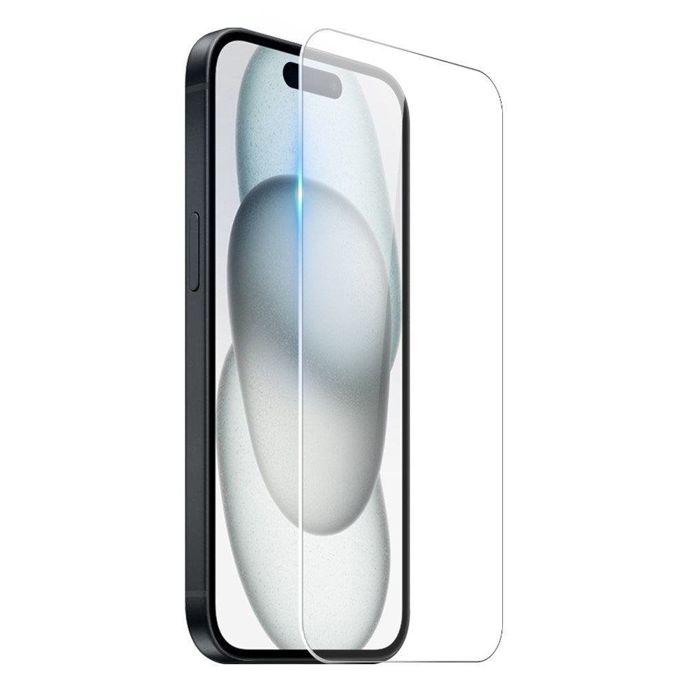 NORTHJO iPhone 15 3-in-1 Protection Set with Shock-Absorbing Flexible Plastic Case & Tempered Glass Screen Protector & Camera Lens Glass - Transparent