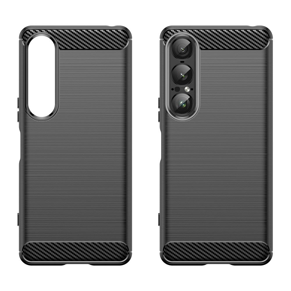 EIDERWOOD Sony Xperia 1 VII Brushed Carbon Case - Black