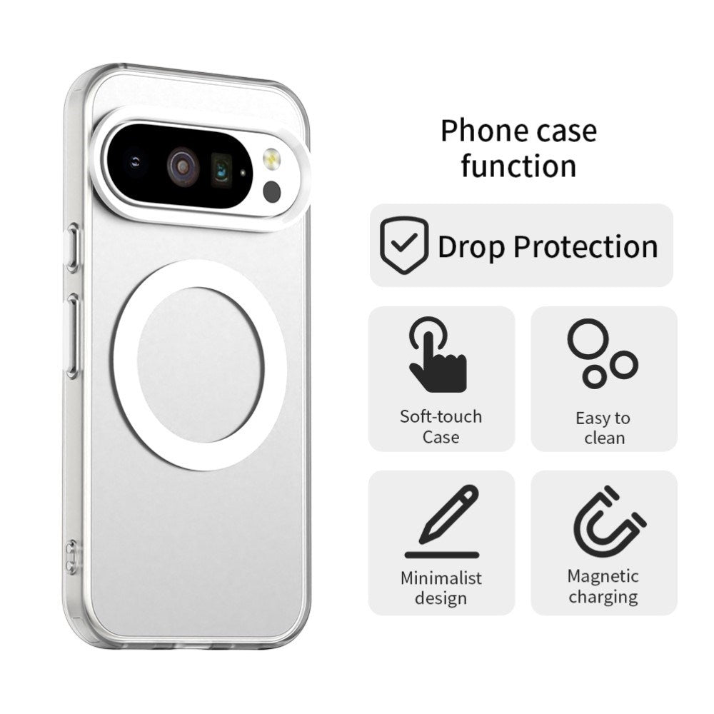 EIDERWOOD Google Pixel 10 / 10 Pro Hybrid Plastic Case - MagSafe Compatible - Transparent / White