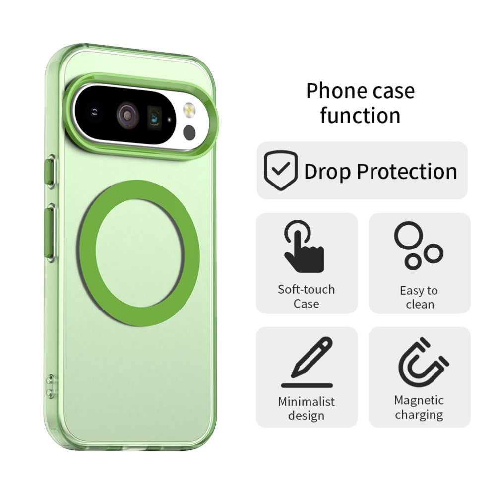 EIDERWOOD Google Pixel 10 / 10 Pro Hybrid Plastic Case - MagSafe Compatible - Transparent / Green