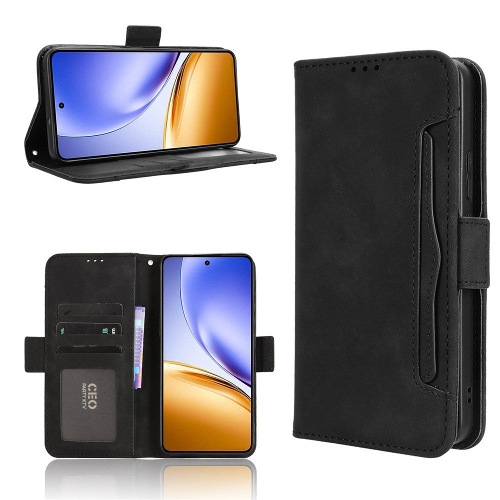 Realme 14 (5G) / 14T (5G) EIDERWOOD Faux Leather Flip Case with Card Holder – Black