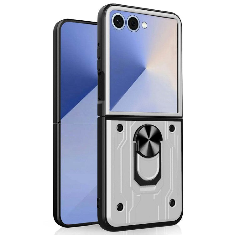 EIDERWOOD Samsung Galaxy Z Flip7 Hybrid Craftsman Case with Kickstand - White