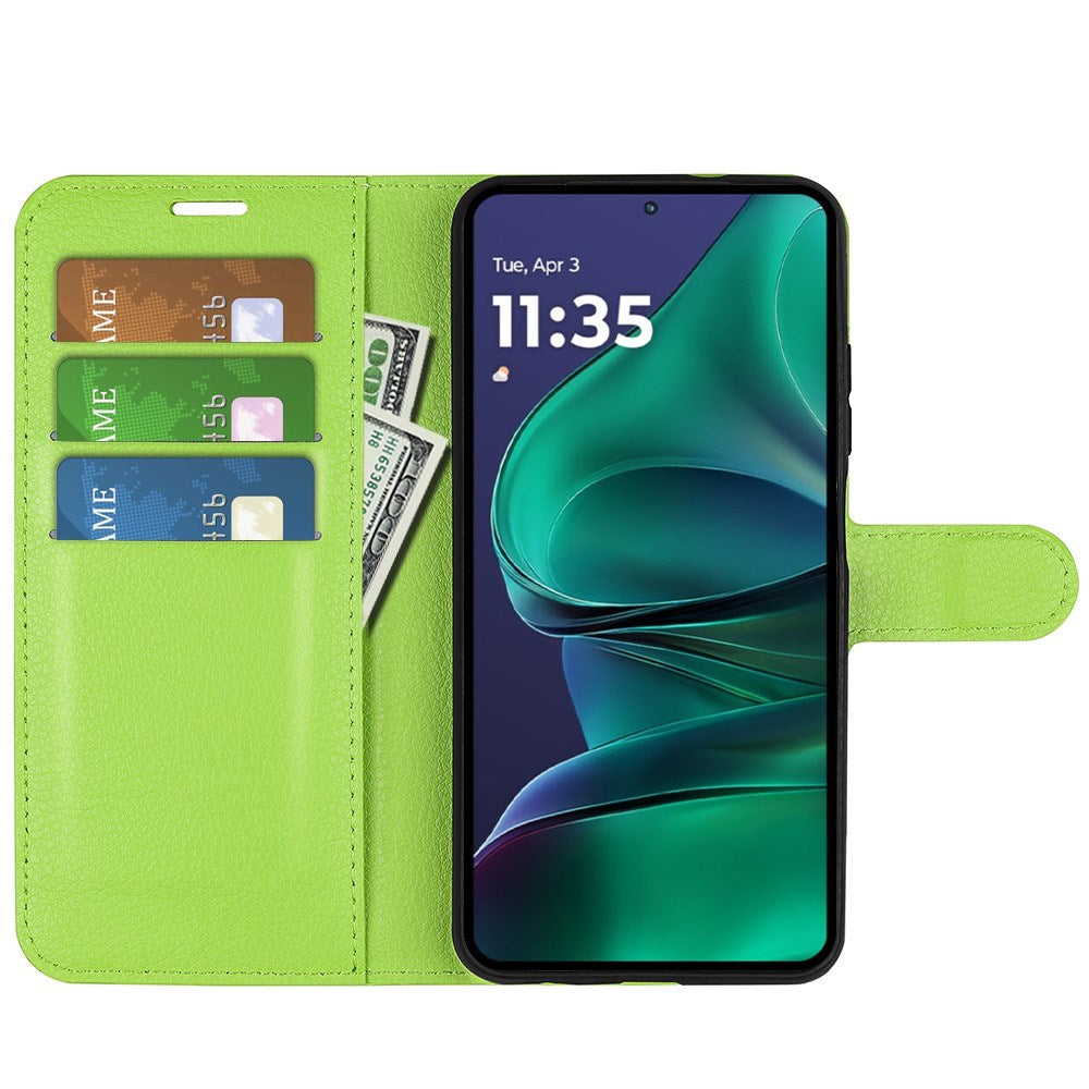 Motorola Moto G Stylus 5G (2025) EIDERWOOD Leather Flip Case with Cardholder & Stand Function - Green