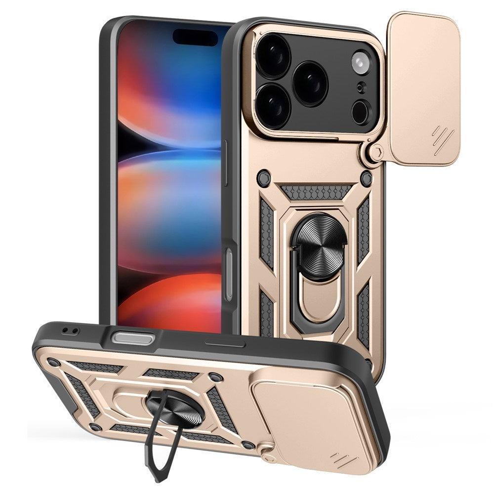 EIDERWOOD iPhone 17 Pro Hybrid Craftsman Case with Kickstand & Cam Slider - Gold