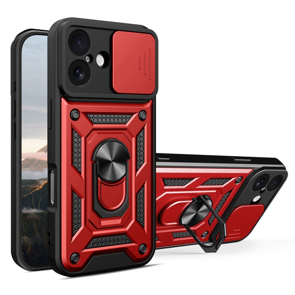 EIDERWOOD iPhone 17 Hybrid Craftsman Case with Kickstand & Cam Slider - Red