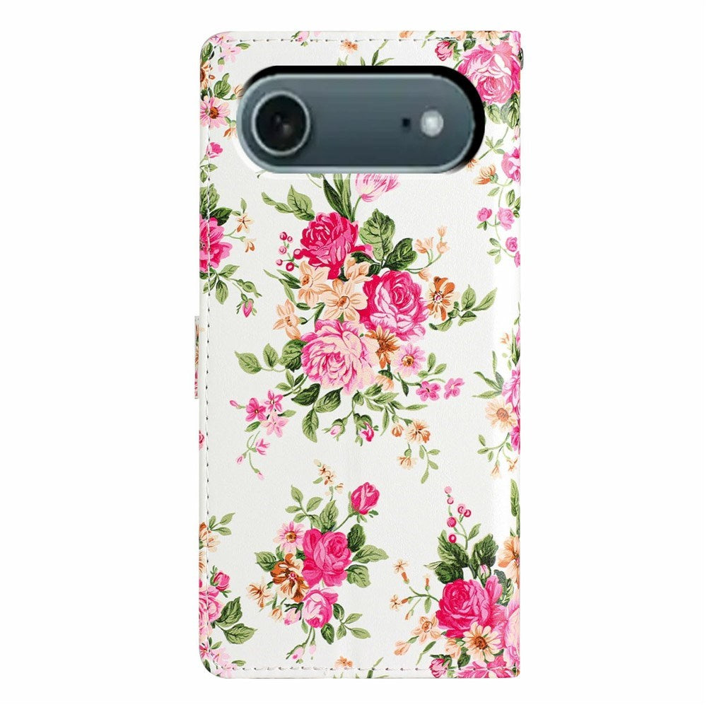 EIDERWOOD iPhone Air Faux Leather Case with Wallet & Strap - Flowers