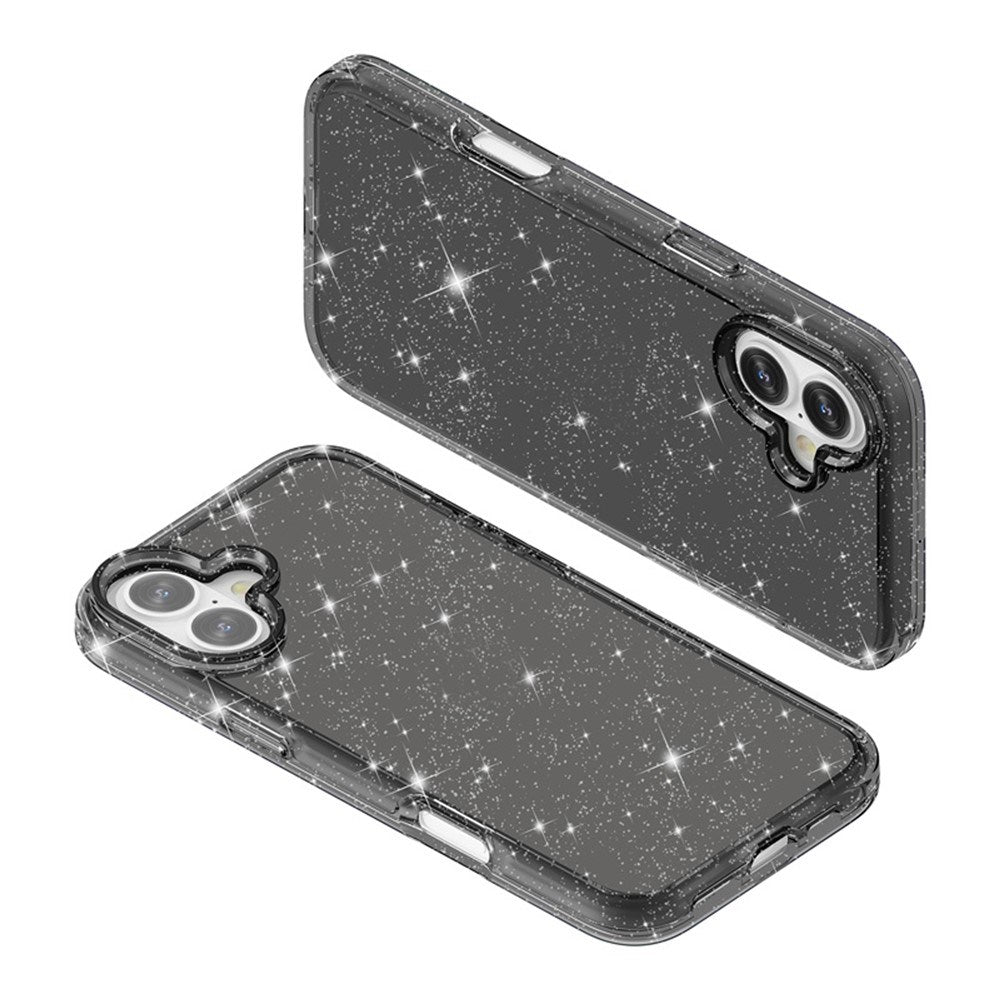 EIDERWOOD iPhone 17 Hybrid Plastic Case - Black Glitter