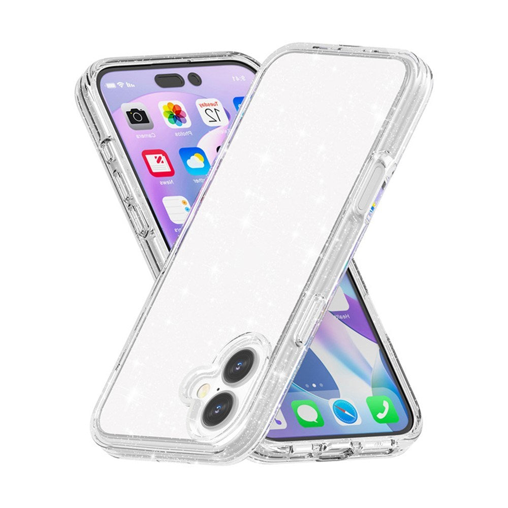 EIDERWOOD iPhone 17 Hybrid Plastic Case - White Glitter