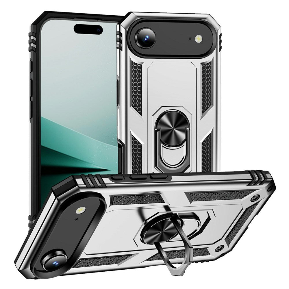 EIDERWOOD iPhone Air Hybrid Craftsman Case with Kickstand - Silver