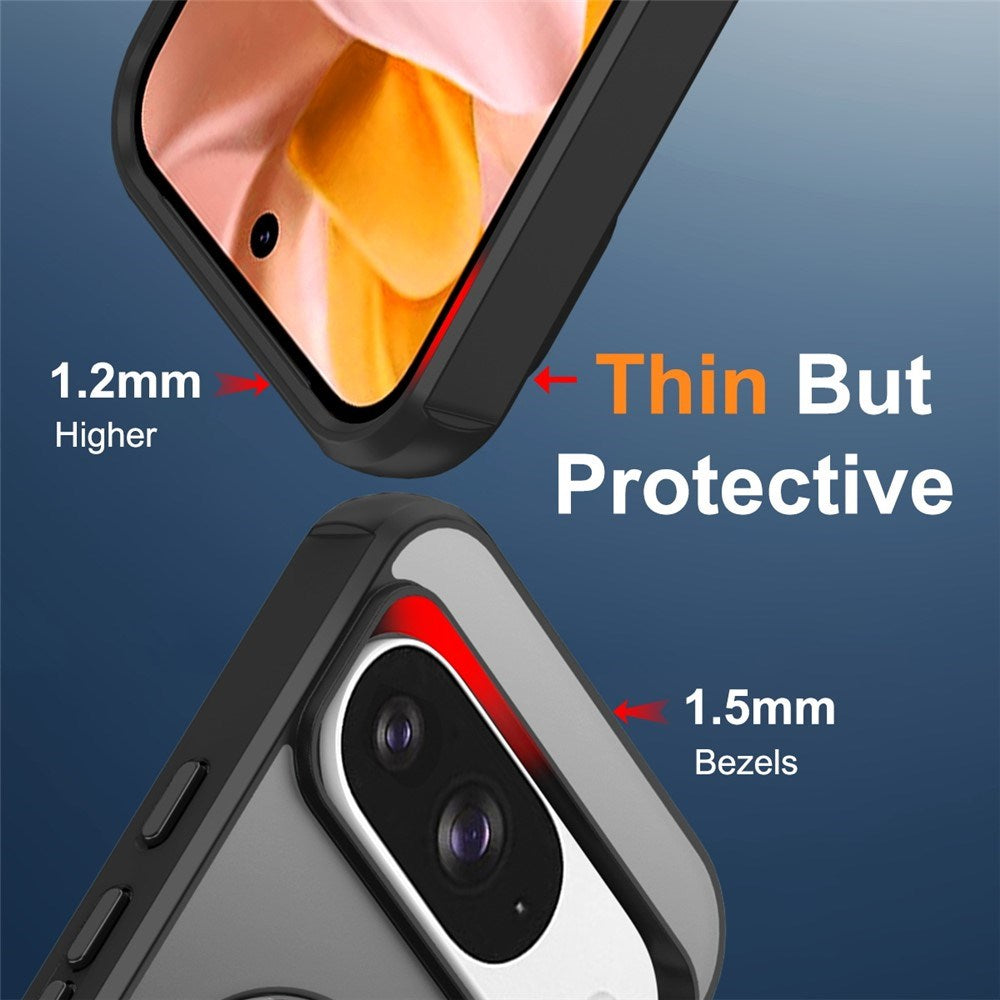 EIDERWOOD Google Pixel 10 / 10 Pro / 9 / 9 Pro Hybrid Case with Kickstand - MagSafe Compatible - Black