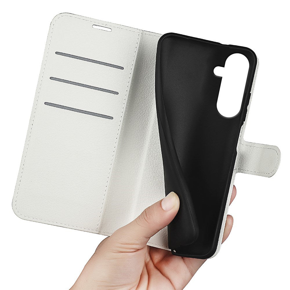 EIDERWOOD Samsung Galaxy A17 (5G) Litchi Faux Leather Wallet Case - White
