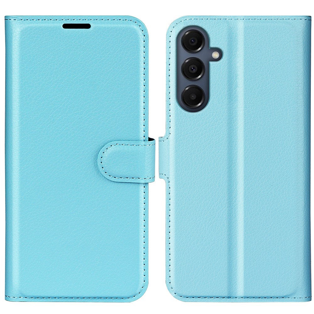 EIDERWOOD Samsung Galaxy A17 (5G) Litchi Faux Leather Wallet Case - Blue