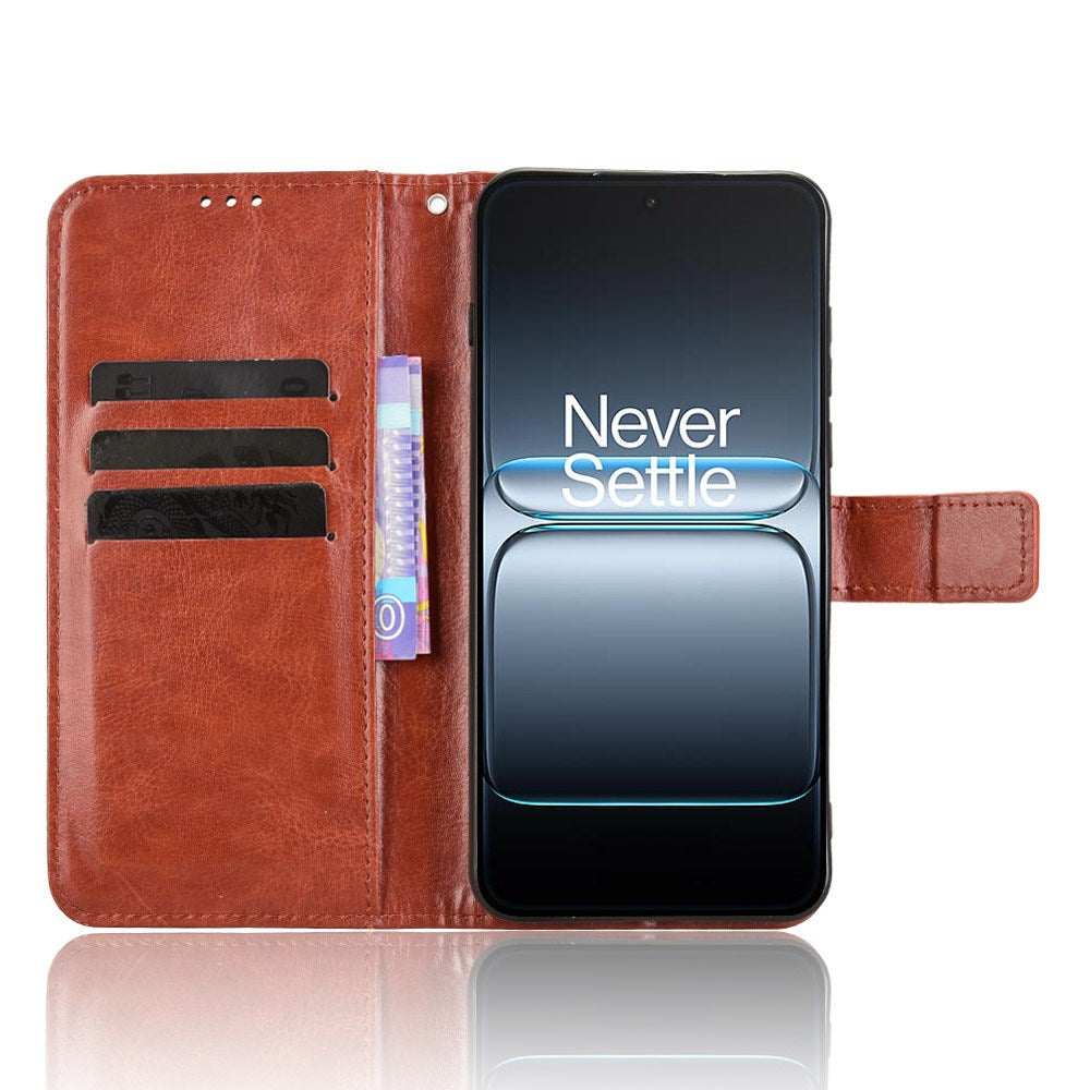 EIDERWOOD OnePlus Nord 5 Faux Leather Flip Case with Strap - Brown
