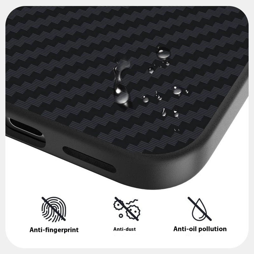 iPhone 18 Pro / 17 Pro ABEEL Hybrid Case with Carbon Fiber Texture - MagSafe Compatible - Black