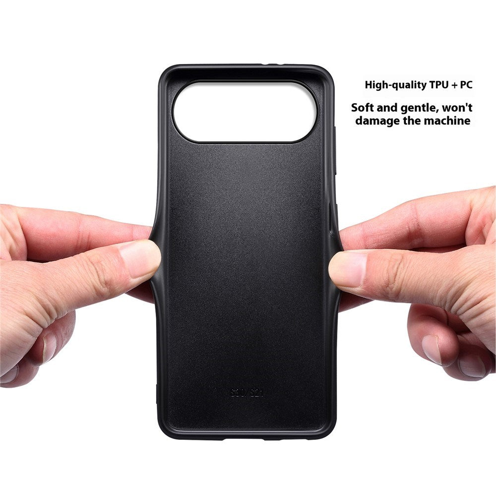 EIDERWOOD iPhone Air Hybrid Plastic Case with Leather Texture - Purple