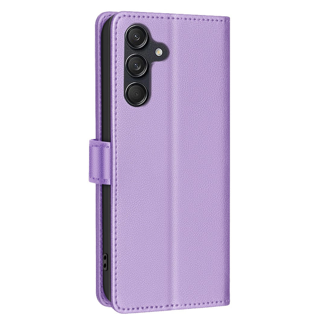 EIDERWOOD Samsung Galaxy S25 FE Faux Leather Flip Case with Stand Function & Card Holder - Purple