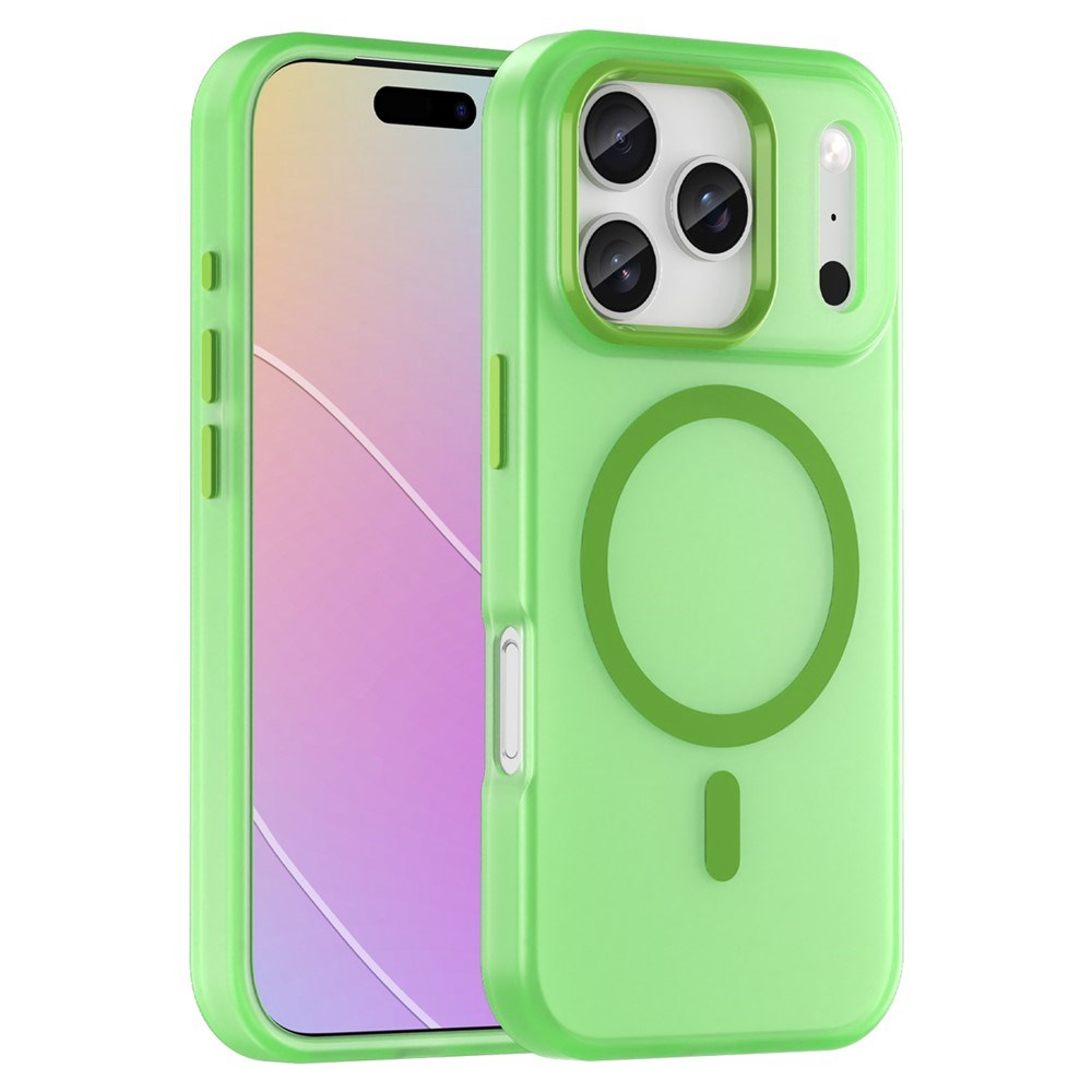 EIDERWOOD iPhone 17 Pro Hybrid Plastic Case - MagSafe Compatible - Matt Transparent / Green