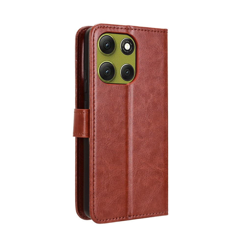 EIDERWOOD Motorola Moto G86 Power Faux Leather Flip Case with Card Holder & Stand Function - Brown
