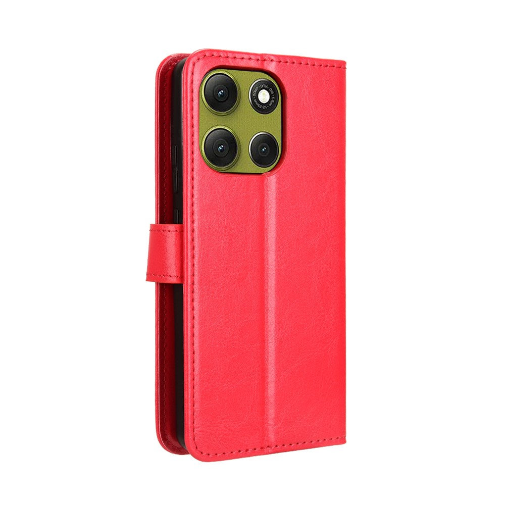 EIDERWOOD Motorola Moto G86 Power Faux Leather Flip Case with Card Holder & Stand Function - Red