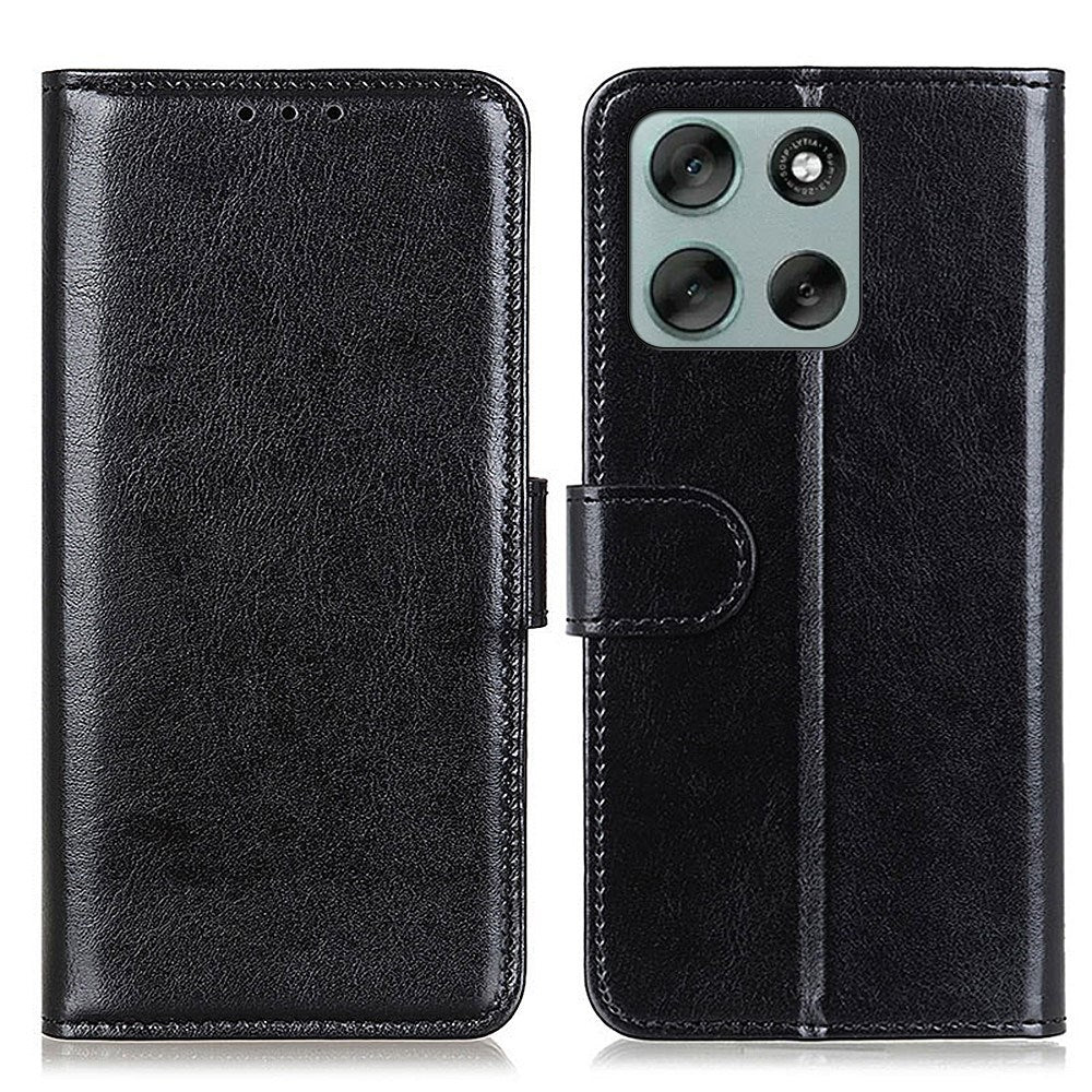 EIDERWOOD Motorola Moto G56 Faux Leather Flip Case with Cardholder & Stand Function - Black