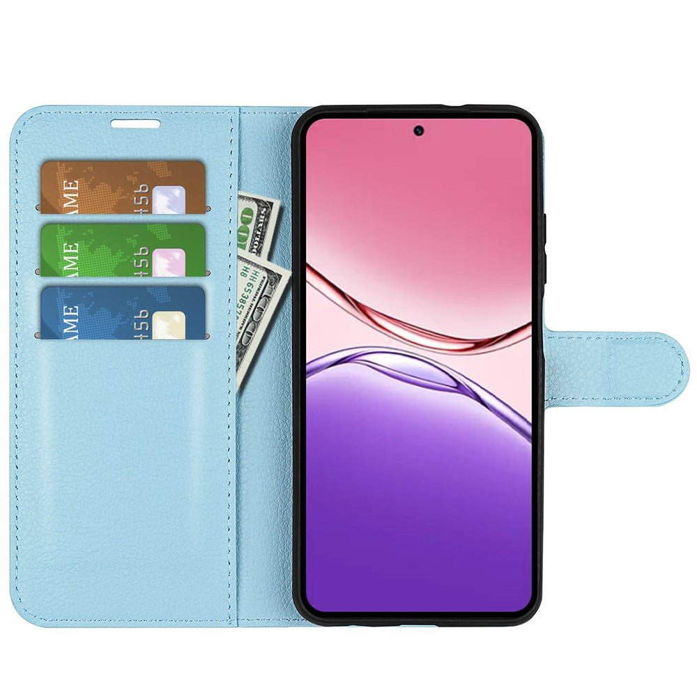 Oppo A5x (5G) / Oppo A5x (4G) EIDERWOOD Leather Flip Case with Card Holder & Stand Function - Blue