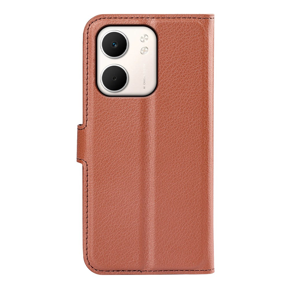 Oppo A5x (5G) / Oppo A5x (4G) EIDERWOOD Leather Flip Case with Card Holder & Stand Function - Brown