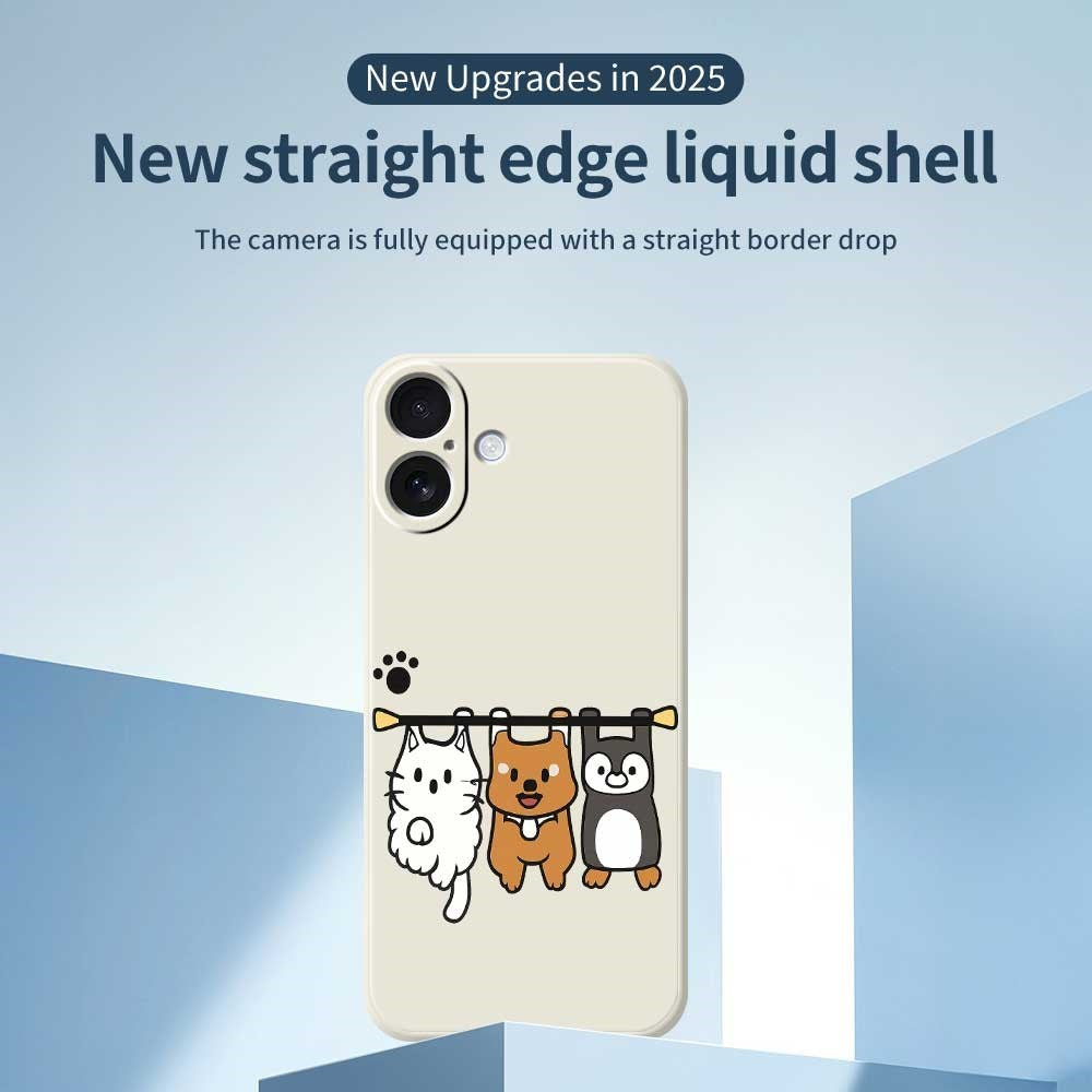 iPhone 17 Flexible Plastic Case with Animal Pattern - Beige