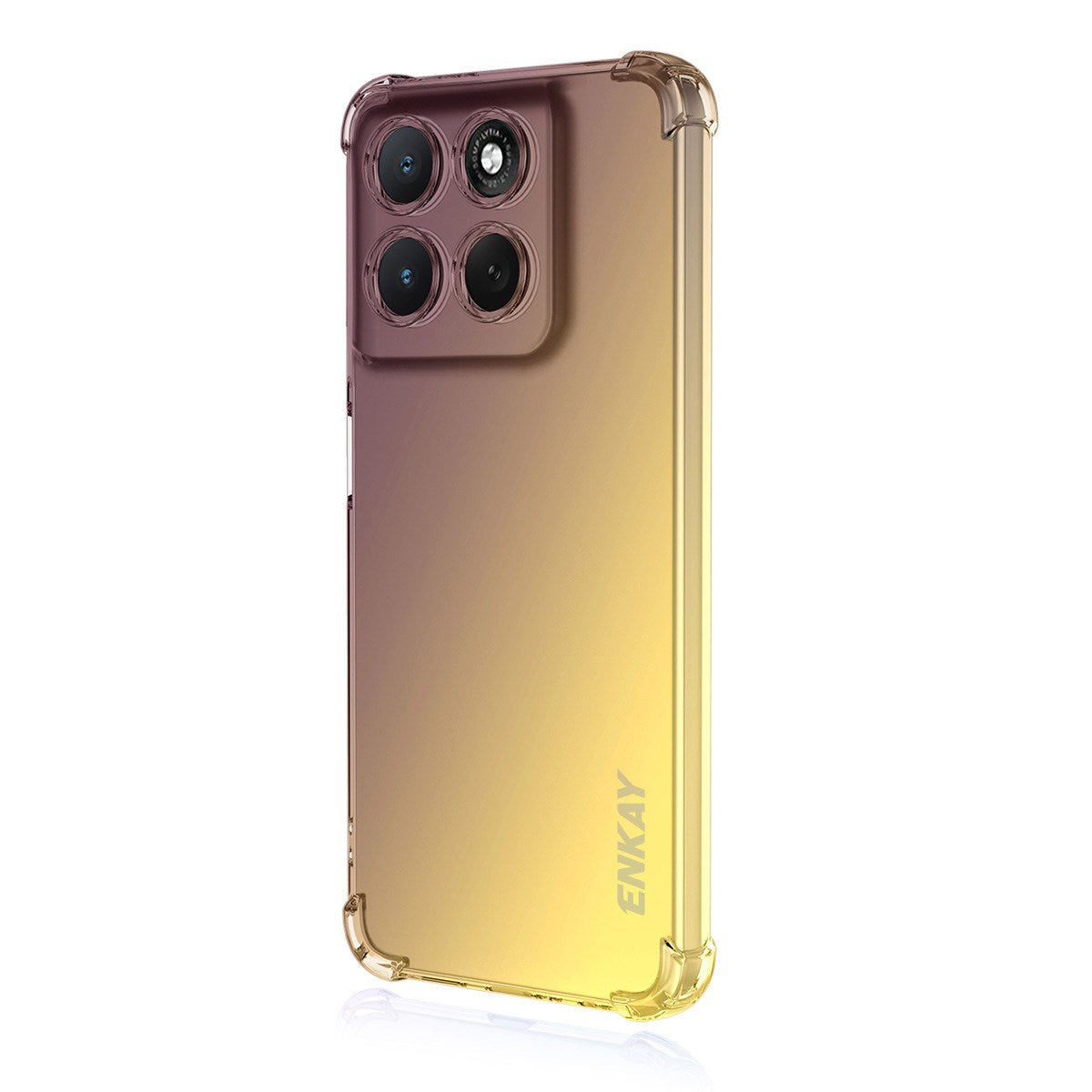 ENKAY Motorola Moto G86 Power Flexible Plastic Case with Shock-Absorbing Corners - Purple / Gold